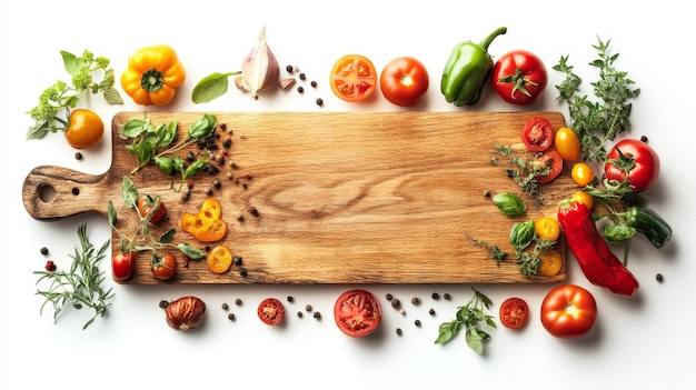 Fresh ingredients on wooden table